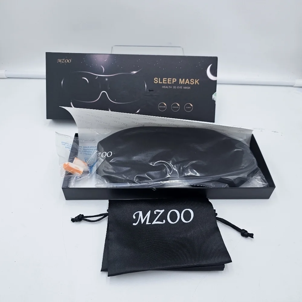 Luxury 3D Memory Foam Sleep Eye Mask –  100% Light Blocking for Men & Women